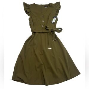 NWT Tommy Hilfiger Dress Olive Size 8